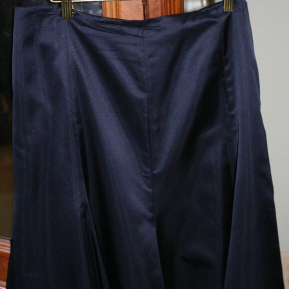 Lauren by Ralph Lauren navy silk maxi skirt, size 14 - Picture 1 of 3